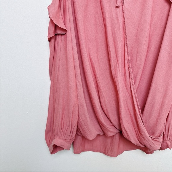 Anthropologie Womens Medium Maeve Liesel Ruffle Cold Shoulder Blouse China - Picture 8 of 13